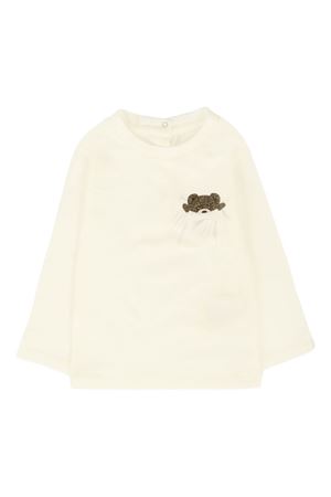 white cotton tshirt FENDI KIDS | BUI103ST8F0TU9